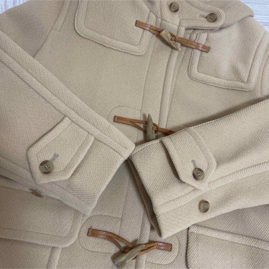 OLD ENGLAND ダッフルコート ヘリンボーン ウール ベージュ | chago.com.mx