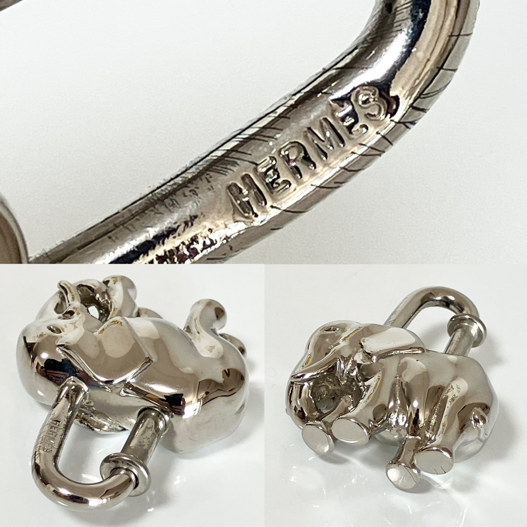 HERMES エルメス エレファント ゾウ 像 カデナ シルバー - チャーム
