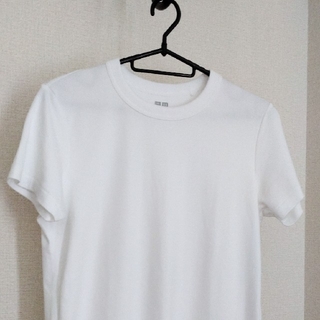 ユニクロ(UNIQLO)のUNIQLO　クルーネックT（半袖）ホワイト(Tシャツ(半袖/袖なし))