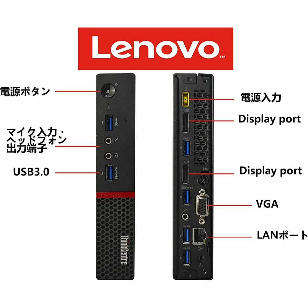lenovo i5-4590S メモリ6GB 新品SSD256GB
