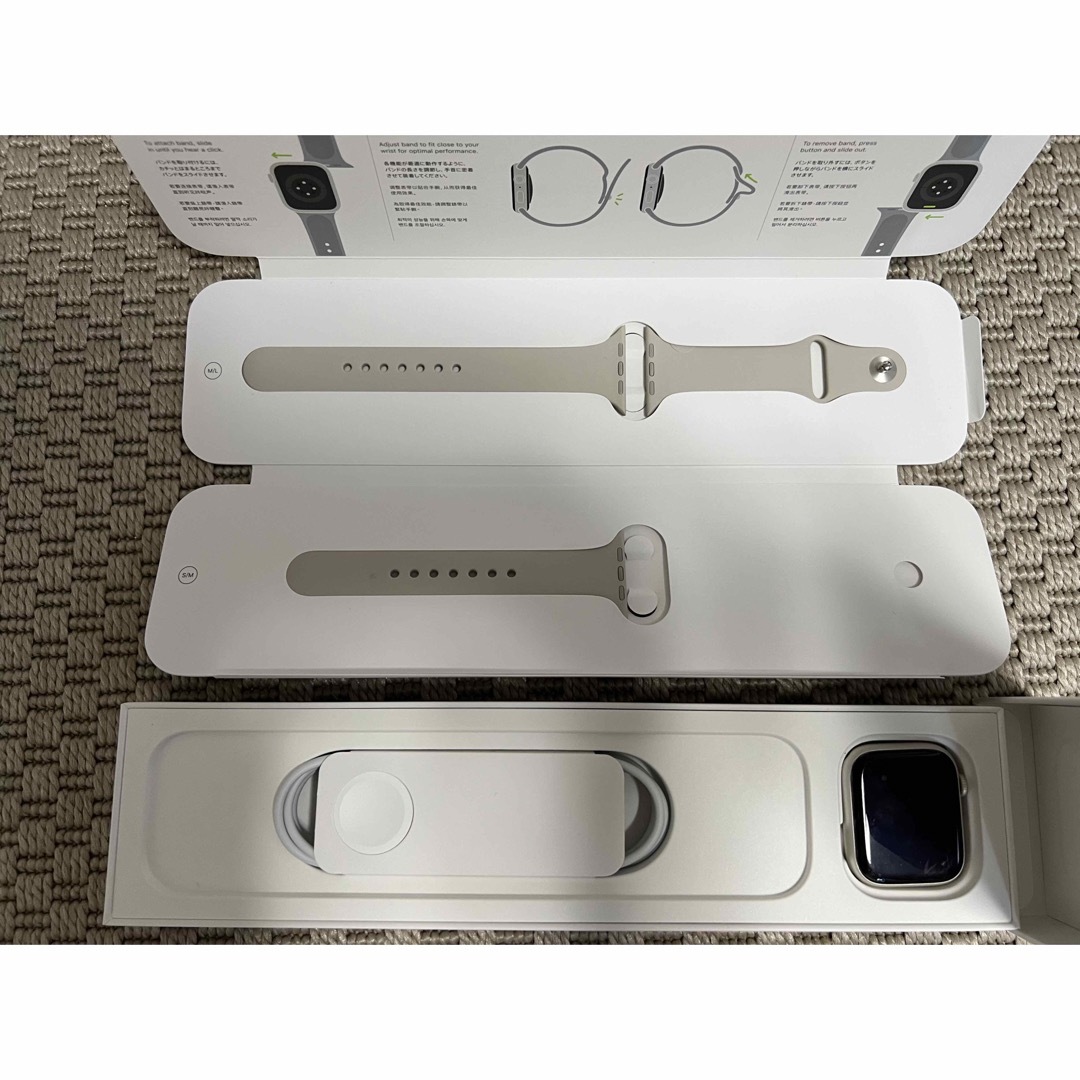 APPLE WATCH 7 45mm GPSモデル スターライト - その他