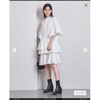 ユナイテッドアローズ(UNITED ARROWS)のUNITED ARROWS イレギュラーフリル ワンピース(ひざ丈ワンピース)