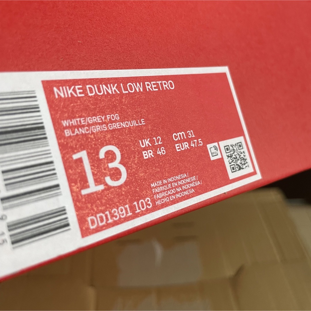 Nike Dunk Low "Grey Fog" 希少31cm (US13)