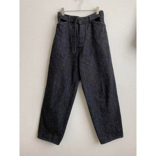 COMOLI - comoli 22SS デニムベルテッドパンツ Black/Ecru サイズ1の