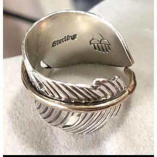 フェザーリング　指輪　Sterling 19号　刻印あり(リング(指輪))