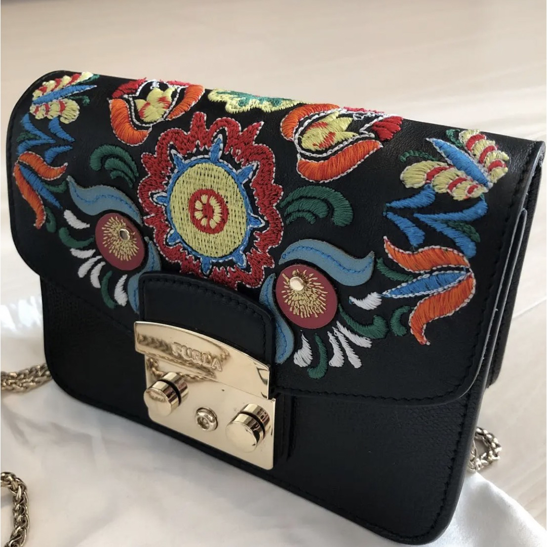 美品✨【FURLA】メトロポリス　カスタム　ショルダーバッグ　フラップ1枚付き