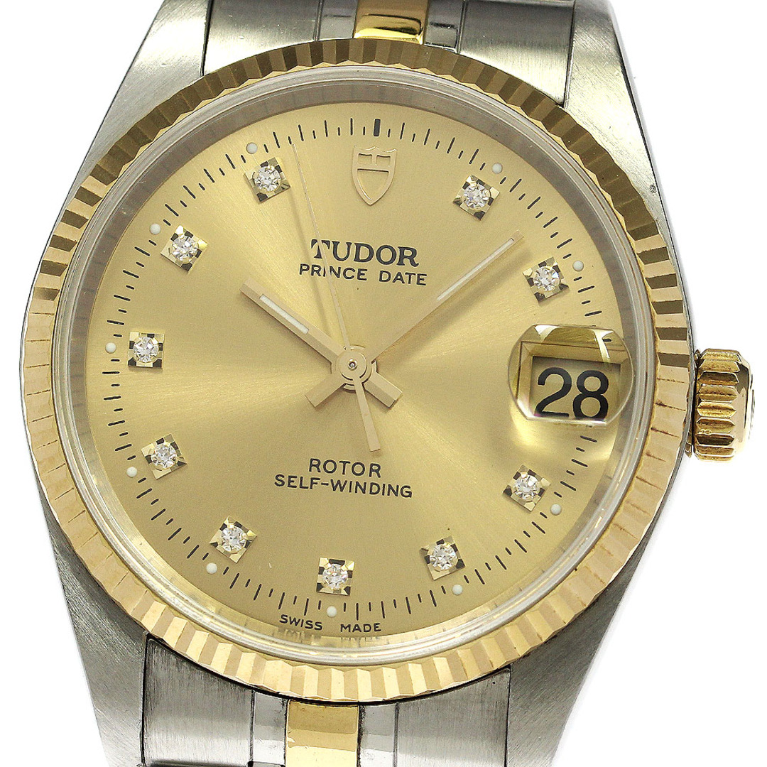 チュードル TUDOR 72033 プリンスデイト 10Pダイヤ cal.2824-2 自動巻き ボーイズ 美品 _753486