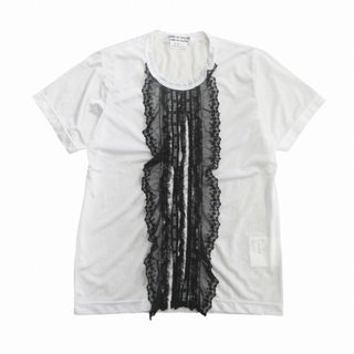 Tシャツ/カットソー(半袖/袖なし)comme des garçons 袖オーガンジーフリル Tシャツ