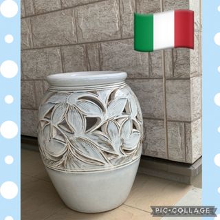  【美品🇮🇹イタリア製】  アンブレラスタンド 花透かし彫り フラワーベース  (傘立て)