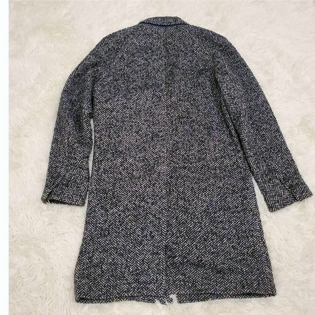 美品COMME CA ISM×ラトーレ チェスターコート ヘリンボーン ツイード