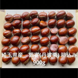 埼玉県産　無農薬　生栗　銀寄(丹波栗)  箱込み900g(フルーツ)