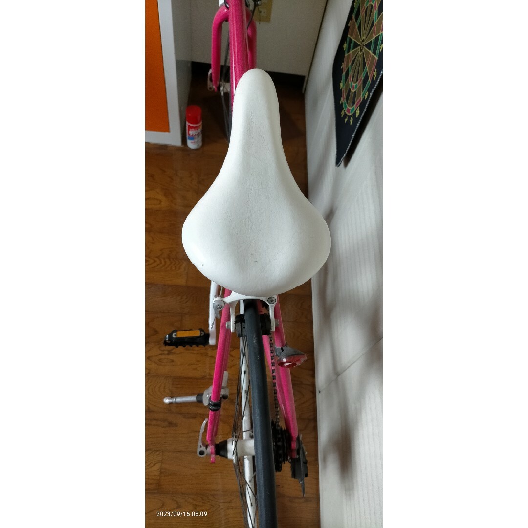 クロモリクロスバイク 外装7段変速 460mm ピンク