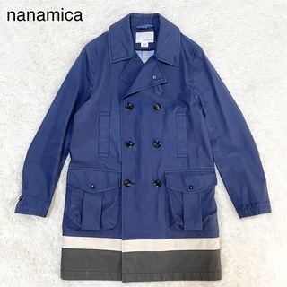 nanamica【美品】ステンカラーコート L 紺 ゴアテックス ビジネス