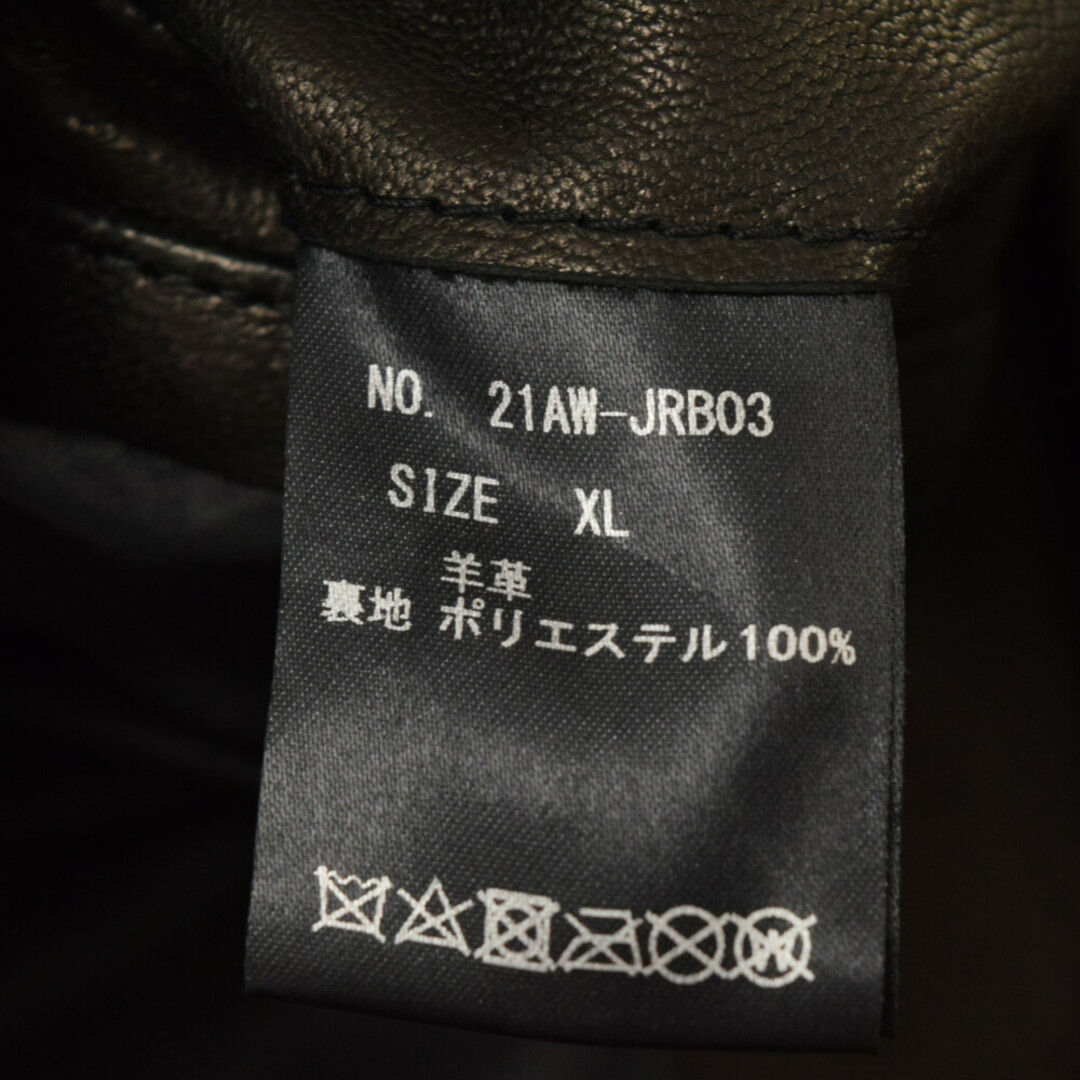 JACKROSE(ジャックローズ)のJACKROSE ジャックローズ 21AW シープスキン カーコート ブラック 21AW-JRB03 メンズのジャケット/アウター(フライトジャケット)の商品写真