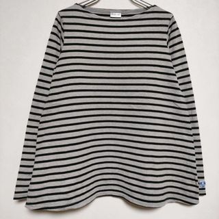 オーシバル(ORCIVAL)のORCIVAL ボーダー 長袖Ｔシャツ カットソー ロンＴ グレー レディース オーシバル/オーチバル【中古】3-0903M∞(Tシャツ(長袖/七分))