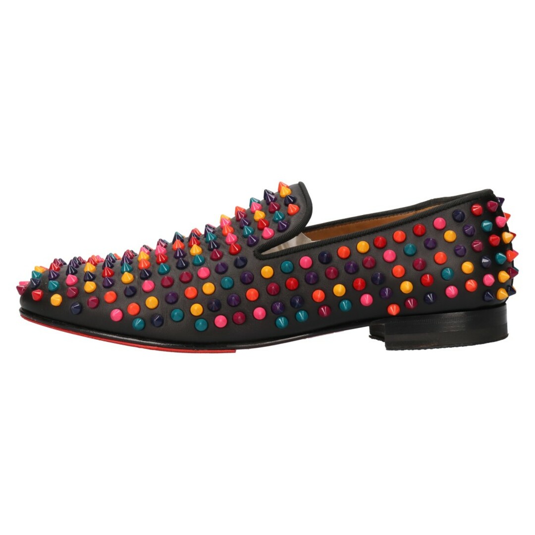 CHRISTIAN LOUBOUTIN クリスチャンルブタン ROLLING SPIKES FLAT スタッズ スリッポン シューズ ブラック/マルチ