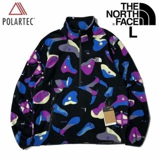 ザノースフェイス(THE NORTH FACE)のノースフェイス フリース ポーラテック US(L)黒 紫 総柄 181024(その他)