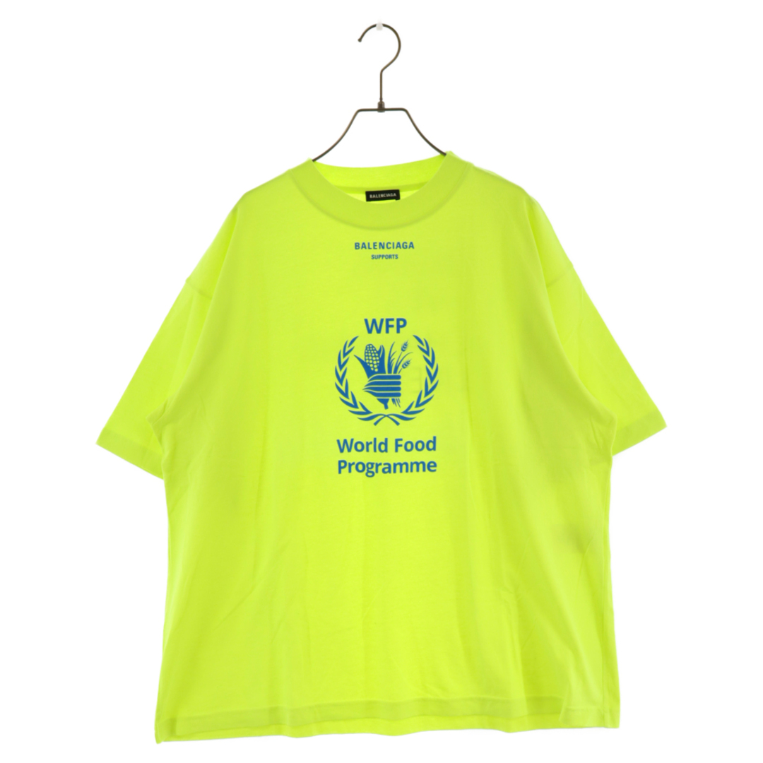 BALENCIAGA バレンシアガ 18AW WFP LOGO OVERSIZED TEE ロゴオーバーサイズ半袖Tシャツ 541874 TCV36 イエロー575センチ袖丈