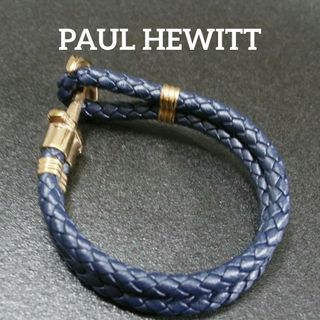 PAUL HEWITT - 【匿名配送】 ポールヒューイット ブレスレット レザー ネイビー 2