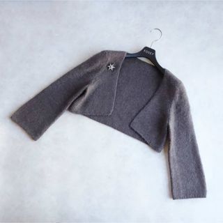 美品！フォクシー黒カシミヤボレロ　ダブルフェイス