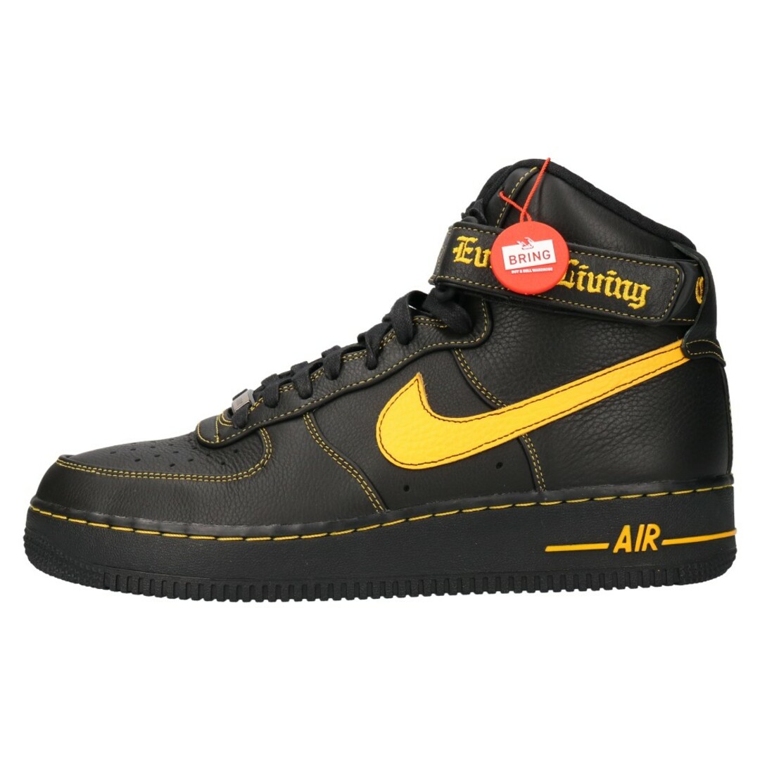 NIKE ナイキ ×Vlone Air Force 1 High Black University Gold 778900-906950 ×ヴィーロン エアフォース1 ハイ ハイカットスニーカー ブラック ユニバーシティ ゴールド US9/27cm