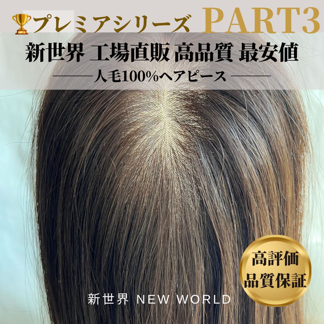 新世界プレミア真皮シリーズ☆全2023年新高級人工頭皮11*13総手植50~52