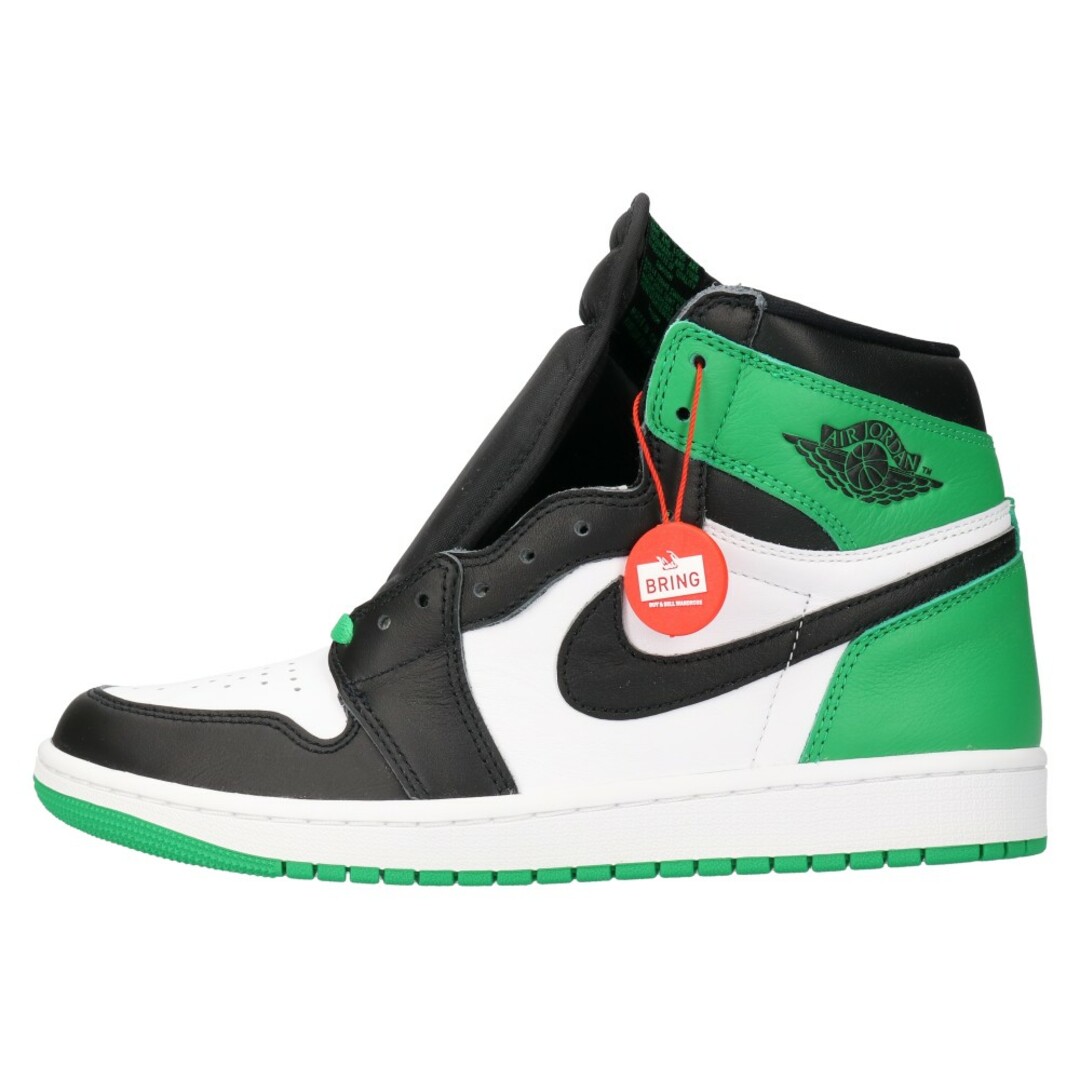 295センチワイズNIKE ナイキ AIR JORDAN 1 HI Black and Lucky Green ...