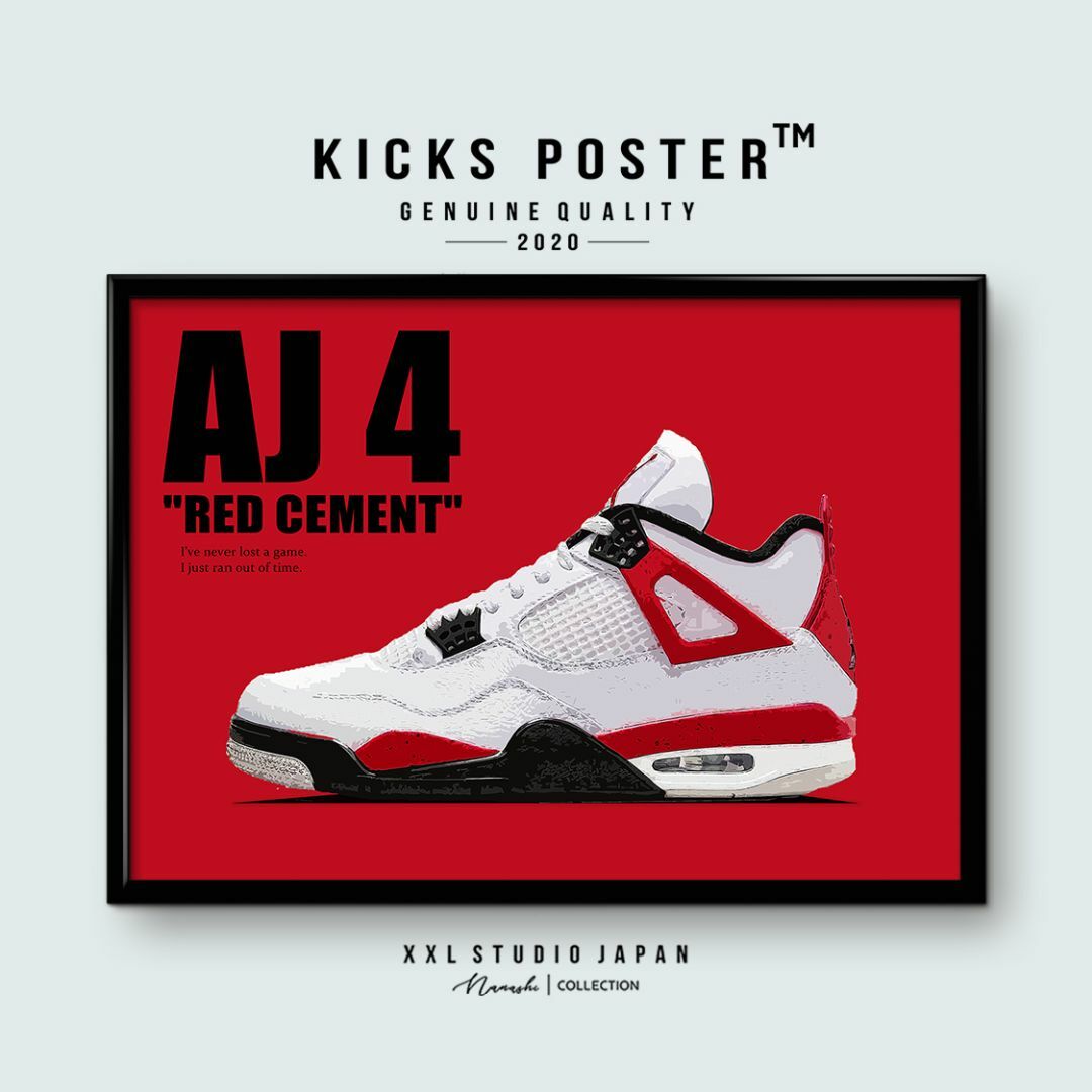 エアジョーダン4 レッドセメント スニーカーポスターAJ4-49の通販 by