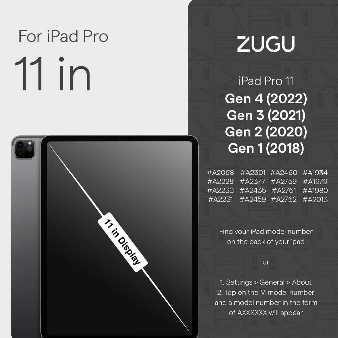 【特価商品】ZUGU iPad Pro 11 ケース 2022 第4世代 / 2