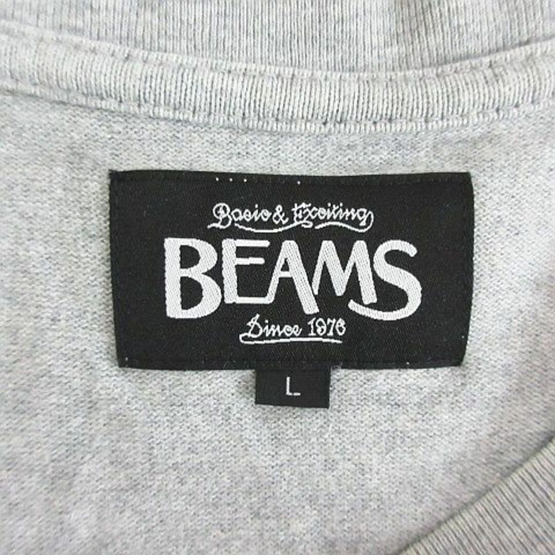 BEAMS(ビームス)のビームス Tシャツ カットソー 半袖 クルーネック コットン L グレー メンズのトップス(Tシャツ/カットソー(半袖/袖なし))の商品写真