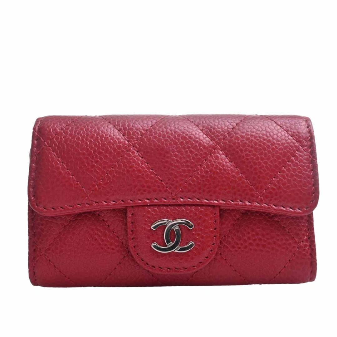 【中古】CHANEL シャネル キャビアスキン マトラッセ ココマーク 6連 キーケース - レッド by | フリマアプリ ラクマ