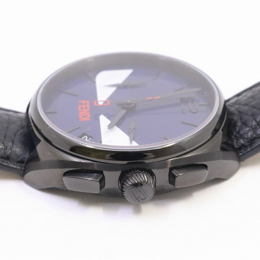 フェンディ 21200G モンスター バグズ クロノグラフ クォーツ ボーイズ 腕時計 ネイビー文字盤 純正革ベルト