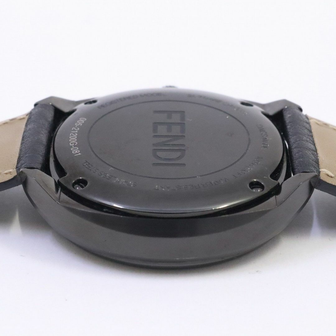 フェンディ 21200G モンスター バグズ クロノグラフ クォーツ ボーイズ 腕時計 ネイビー文字盤 純正革ベルト
