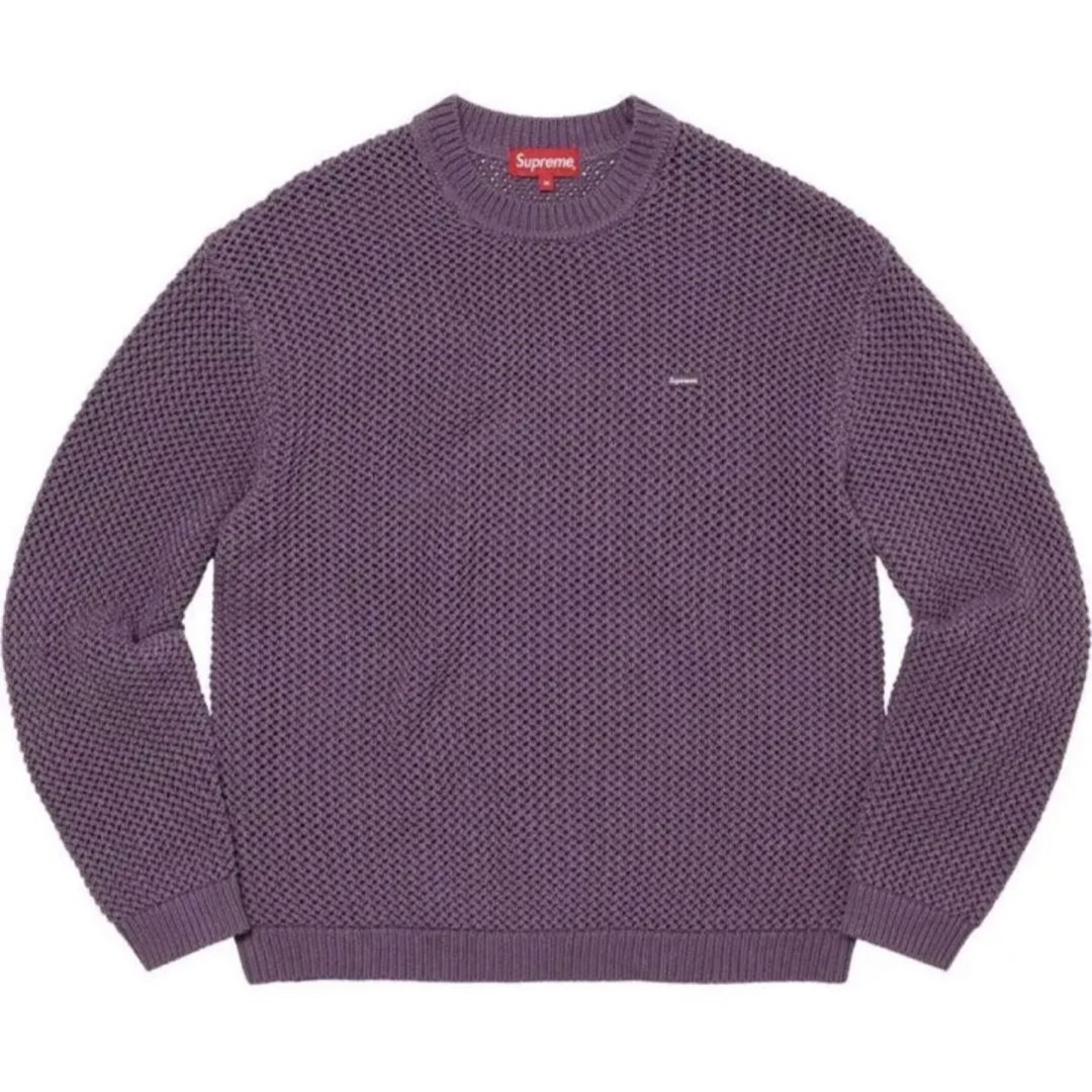 SUPREME open knit small box logo sweater72cm袖丈