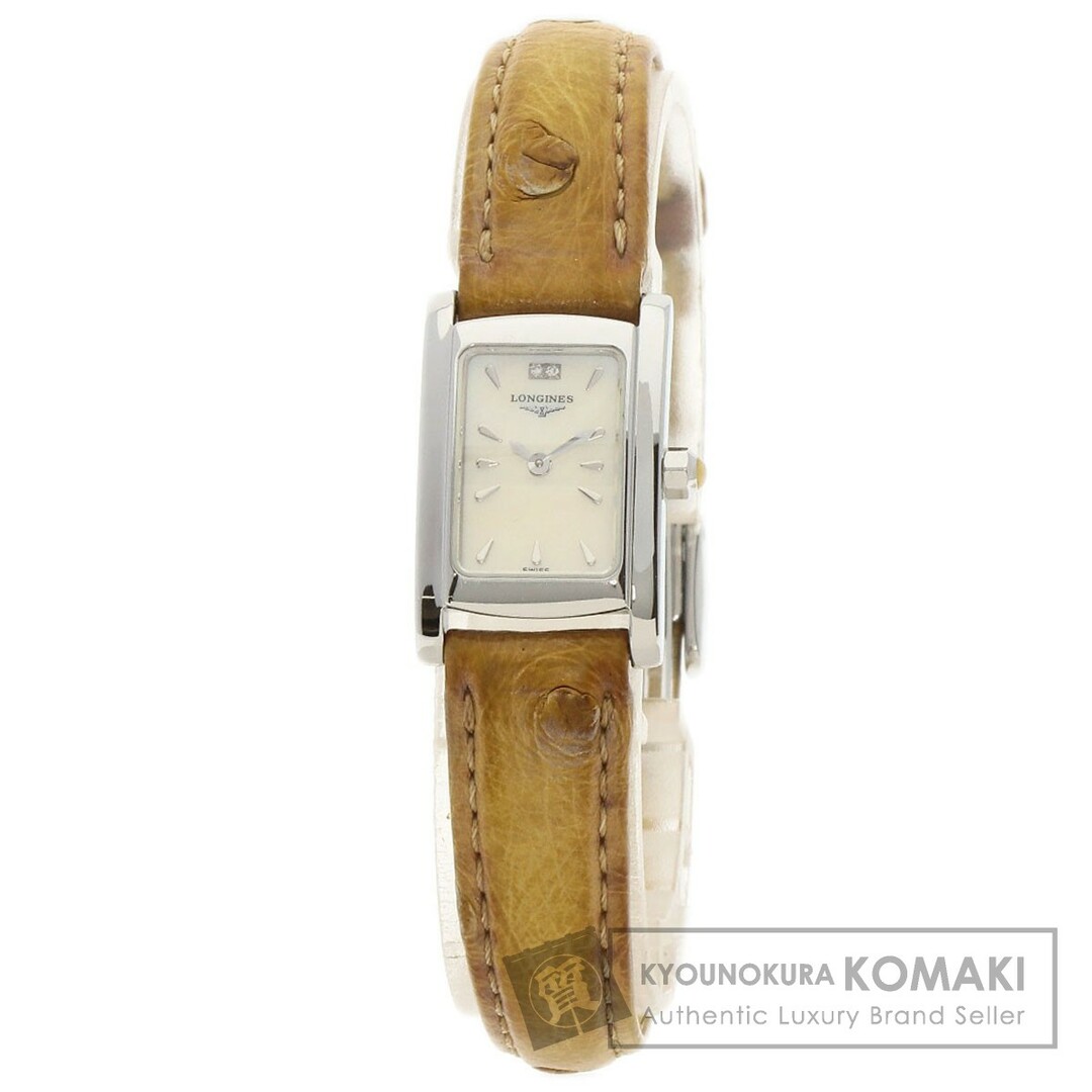 LONGINES L5.158.4 ドルチェヴィータ 15-18.5 腕時計 SS 革 レディース-