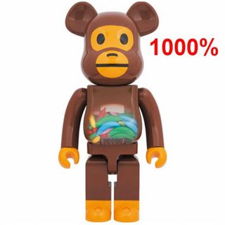 BE@RBRICK 招き猫　銀メッキ　発光　1000%