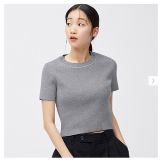 ジーユー(GU)の新品未使用 GU ラメクロップドセーター(Tシャツ(半袖/袖なし))