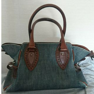 フェンディ(FENDI)のFENDIエトニコ☆デニムバッグ(ハンドバッグ)