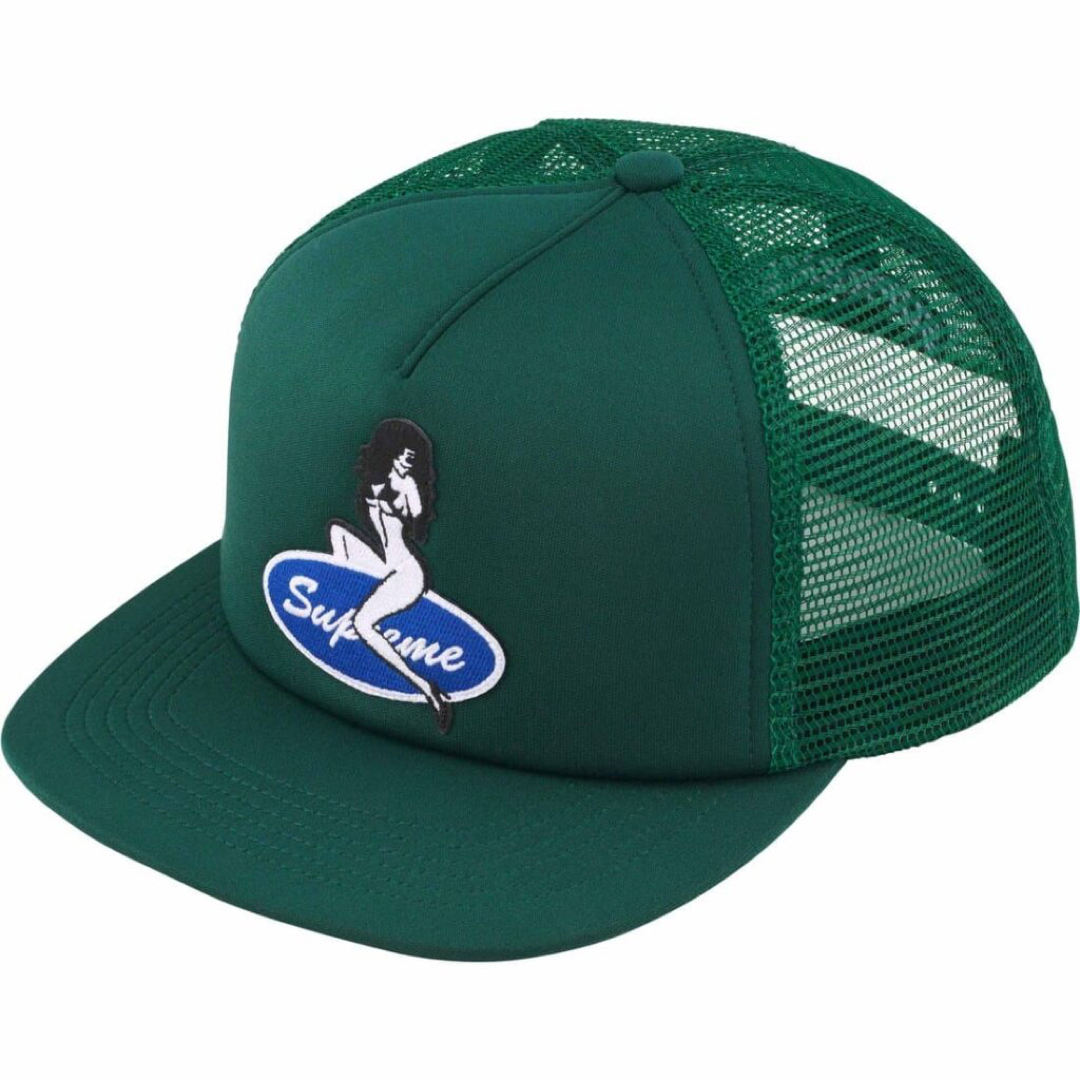 Supreme Pin Up Mesh Back 5-Panel Green