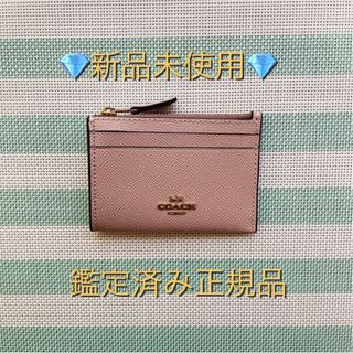 COACH コーチ コインケース パスケース レディース ピンク レザー