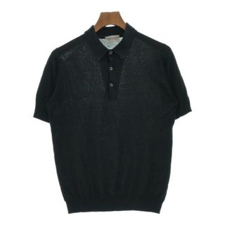 ジョンスメドレー(JOHN SMEDLEY)のJOHN SMEDLEY ジョンスメドレー ポロシャツ M 紺 【古着】【中古】(ポロシャツ)