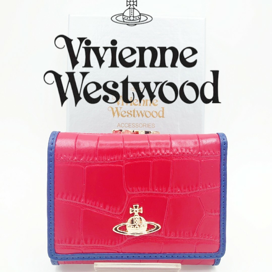 【新品】Vivienne Westwood 三つ折り財布 レッド/ブルー財布