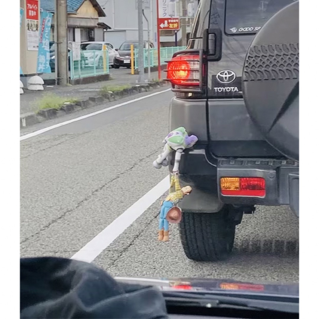 トイストーリー　ウッディー&バズ　車ぶらさがり人形　カーアクセサリー　激レア商品 自動車/バイクの自動車/バイク その他(その他)の商品写真