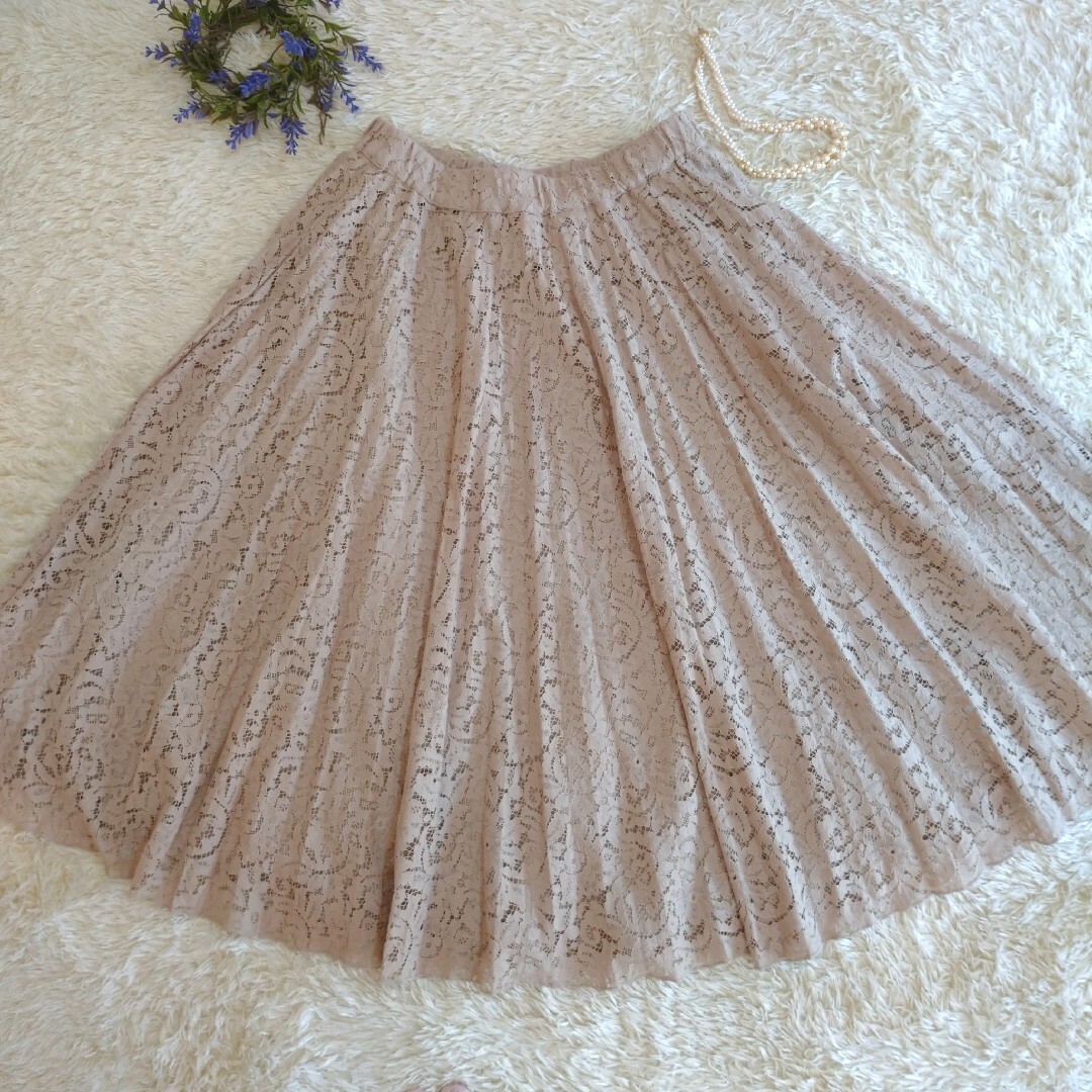 イタリヤ製☆N°21 スカート 総レース刺繍 花柄 40 L - ロングスカート