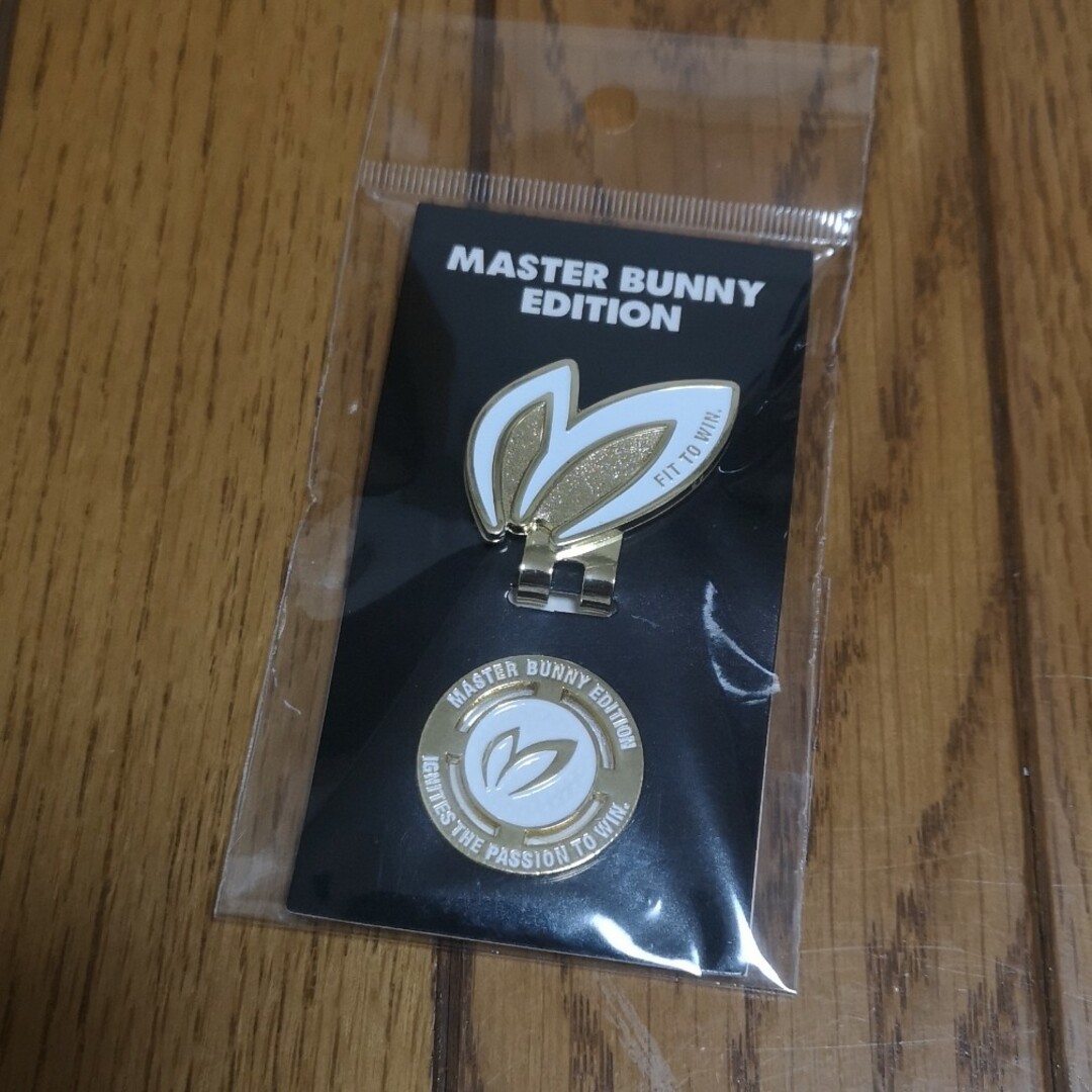 MASTER BUNNY EDITION(マスターバニーエディション)のマスターバニー　パーリーゲイツ　Mロゴ クリップ マーカー　ゴールド　完売品 スポーツ/アウトドアのゴルフ(その他)の商品写真