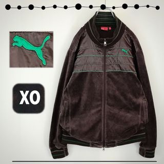 PUMA★レトロなブラウンベロアジャージ★トラックジャケット★XO