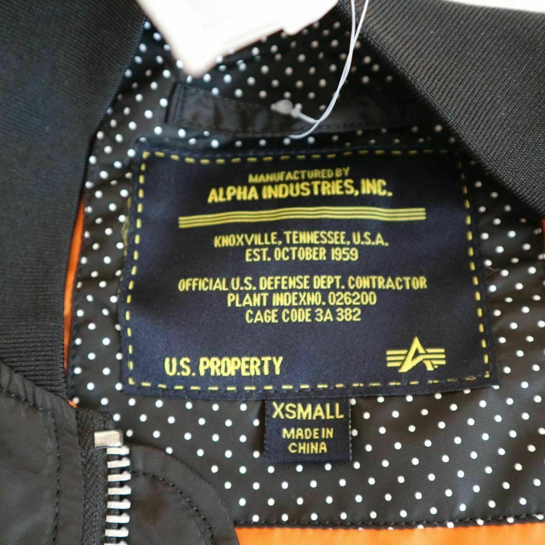 ALPHA INDUSTRIES(アルファインダストリーズ)の✨新品未使用✨ALPHA INDUSTRIES　レディース　MA-1 ブラック レディースのジャケット/アウター(ナイロンジャケット)の商品写真