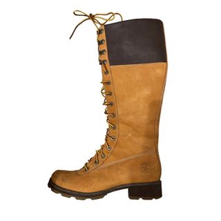 ティンバーランド(Timberland)の最終価格 美品 Timberland 牛革イエローロングブーツ24cm(ブーツ)