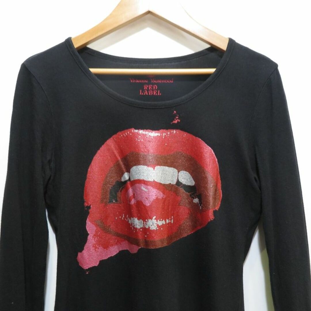 Vivienne Westwood(ヴィヴィアンウエストウッド)のVIVIENNE WESTWOOD LIP PRINT L/S TEE レディースのトップス(Tシャツ(長袖/七分))の商品写真