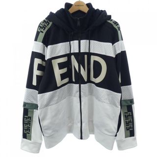 未使用品□19AW フェンディ×ニッキーミナージュ FENDI PRINTS ON ズッカ ラムスキン ブルゾン/ボンバージャケット シルバー 48 伊製 正規